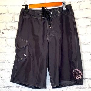 Volcom Black Board Swim Trunks Shorts Size 28